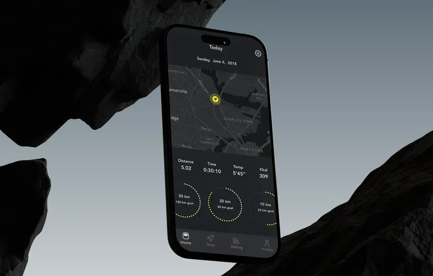 42 Fitness mobile app — phone mockup