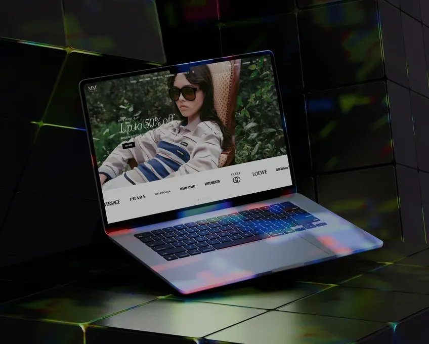 Luxury E-commerce platform — laptop mockup
